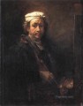 Retrato del artista en su caballete 1660 Rembrandt